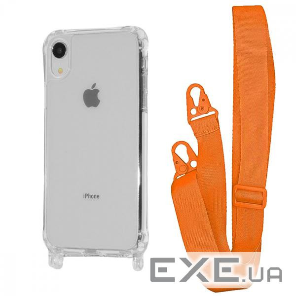 Чохол WAVE Clear Case with Strap iPhone Xr orange (57005 orange)