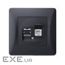 Комп'ютерна розетка Videx BINERA CAT6 одинарна чорна (VF-BNSK1PC6-BG)
