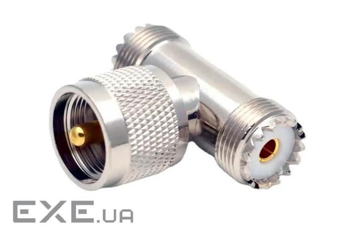 Спліттер UHF Male-Female 2Х (тато-штекер-2 мами, гнізда), трійник розгалужувач, ціна за 1 (YT42314)