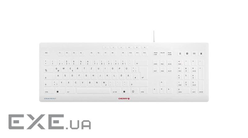 JK-8502DE-0 - Keyboard, STREAM PROTECT, DE Germany, QWERTZ, USB, Cable, Cherry