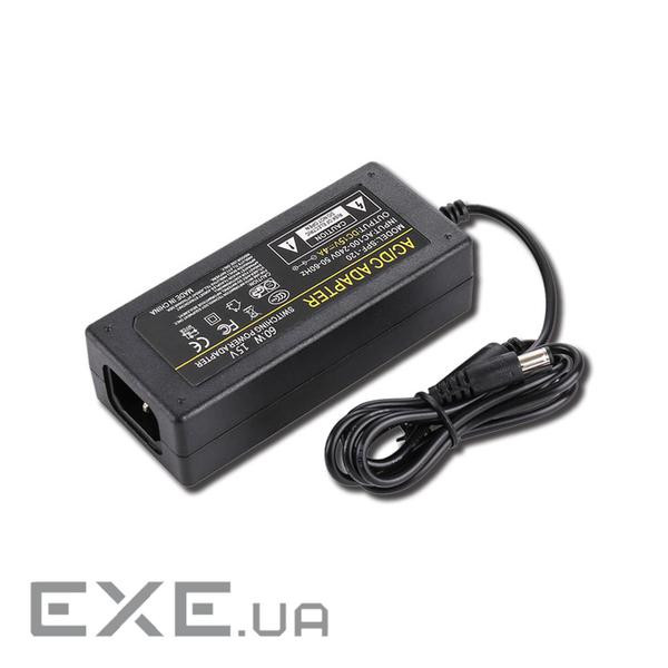 Імпульсний блок живлення 15В 4А (60Вт) штекер 5,5 / 2,5 + шнур живлення, довжина 1,10м (YM-1540) (YM-1540)