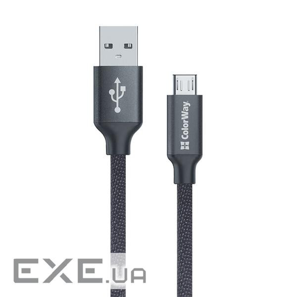 Дата кабель USB 2.0 AM to Micro 5P 1.0m black ColorWay (CW-CBUM002-BK)