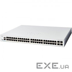 Комутатори Cisco Catalyst 1200 48xGE, PoE, 4x1G SFP (C1200-48P-4G)