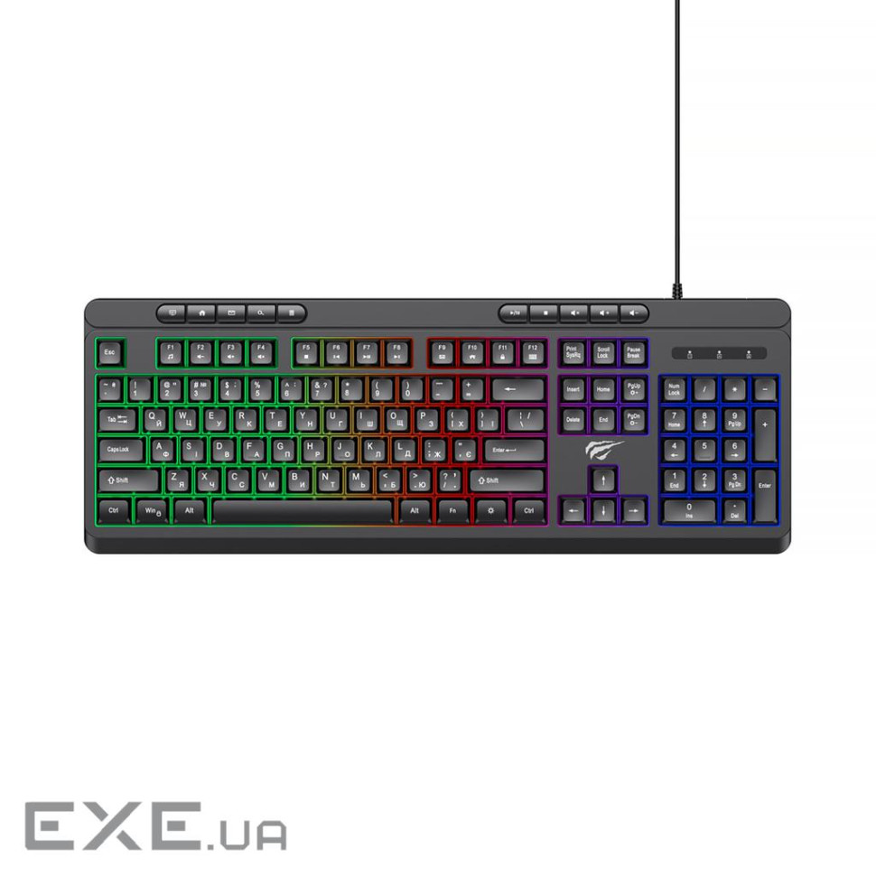 Ігрова клавіатура дротова HAVIT KB907L Black (HV-KB907L-BK)