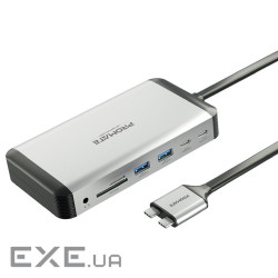 Концентратор USB Type-C Promate VersaHub 13 in 1 Grey (versahub-mst.grey)
