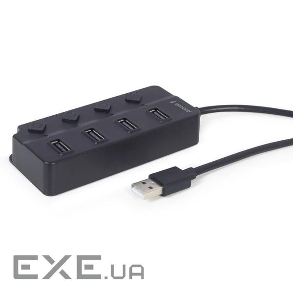 USB хаб із вимикачами GEMBIRD UHB-U2P4P-01 Black