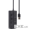 USB хаб із вимикачами GEMBIRD UHB-U2P4P-01 Black