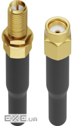 Кабель антенний-підовжувач RF:RP-SMA M/F 3.0m,LMR195 LowLoss Gold Cu,чорний (62.09.8350-1)