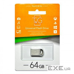 Флеш-накопичувач USB 64GB T&G 107 Metal Series Silver (TG107-64G)