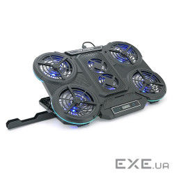 Підставка під ноутбук IceCoorel Q6, до17", fan4-100*15 / 2-70*15 мм, корпус пластик, 2 USB-