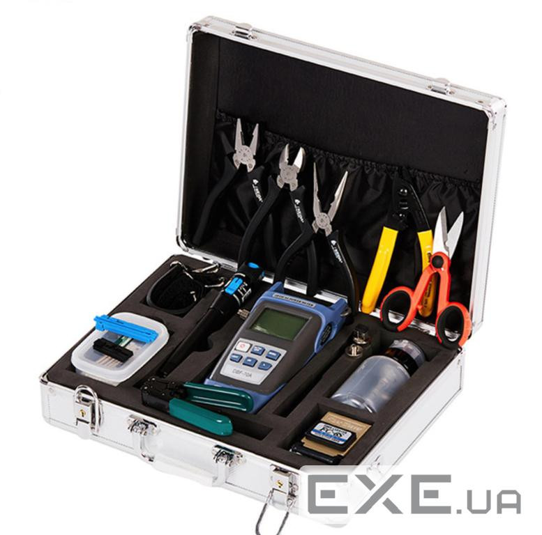 Набір інструментів і тестерів для роботи з оптичним кабелем FC-6S 15 в 1 Metall Case 1 Metall Case