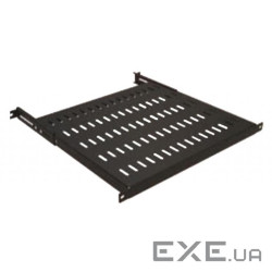 Полка 19" Mirsan 1U глиб. 525мм, регульована 525-710, RAL 9005 (MR.SBR80.01_YK) (MR.SBR80.01 YK)