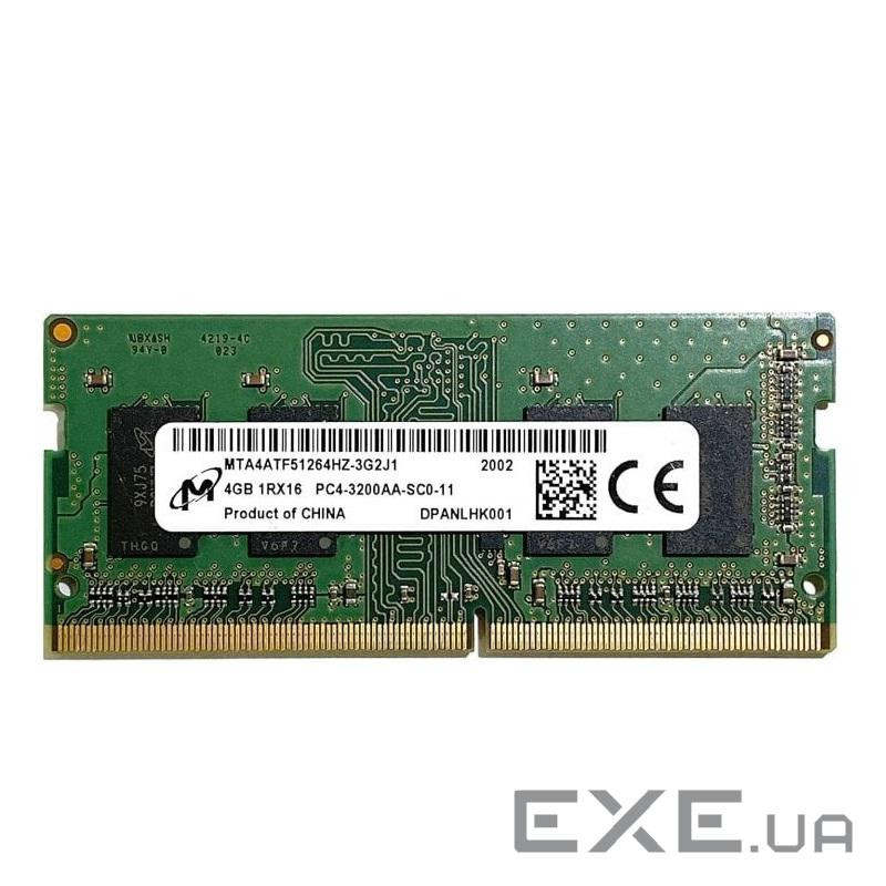 Модуль пам'яті MICRON SO-DIMM DDR4 3200MHz 4GB (MTA4ATF51264HZ-3G2R1)