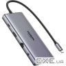 Хаб USB 3.2 Type-C->1xUSB-A3.2/1xUSB-A3.1/2xUSB-C3.2/ RJ45/HDMI/VGA/RJ45/SD/TF+3.5mm PD CM63 (45520)