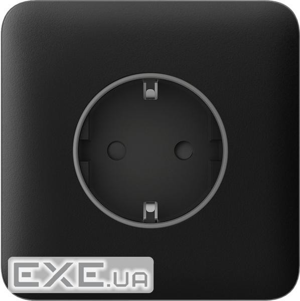 Передня панель для вбудованої розетки Ajax SoloCover for Outlet Basic, чорний (000046672) (000046672)