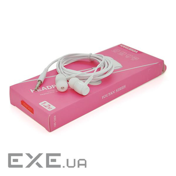 Навушники провідні iKAKU KSC-381 YOUYAN з мікрофоном, White, Blister-bох (KSC-381-W) (KSC-381-W)