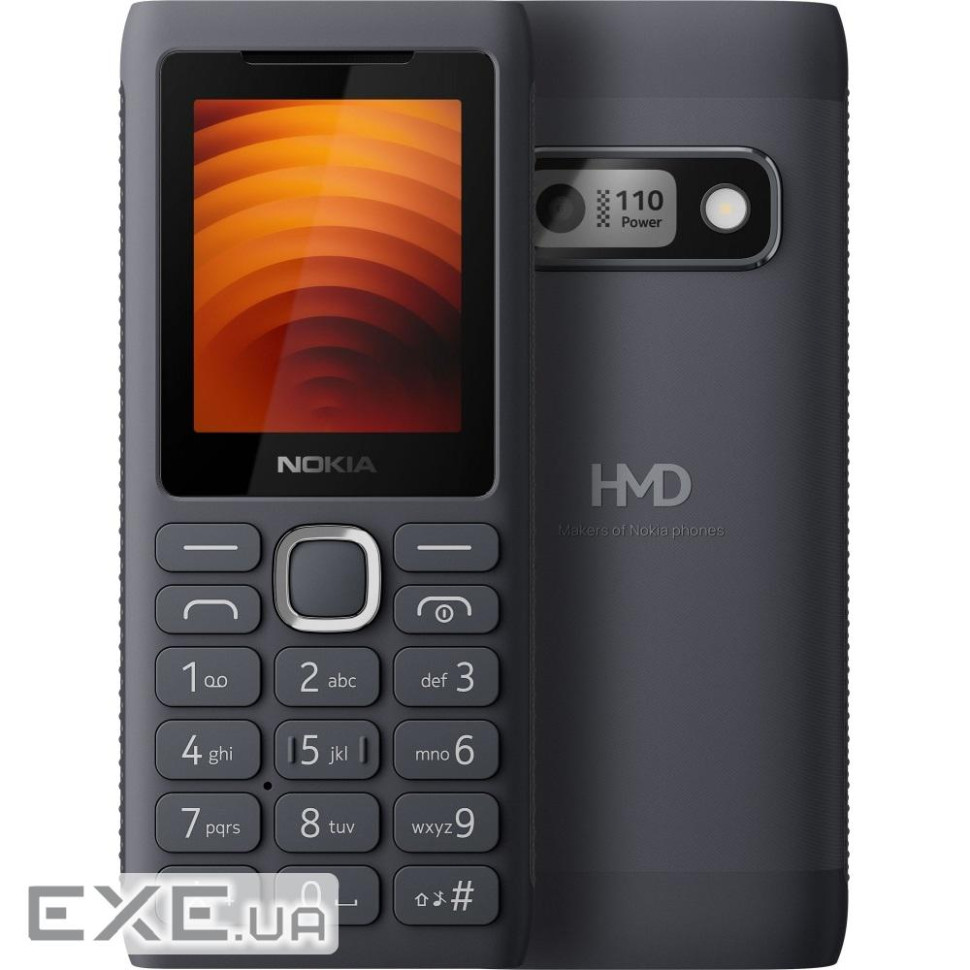 Мобильный телефон Nokia 110 DS Power Grey, 2" (160х128) TFT / клавиатурный моноблок / Unisoc 6533G /