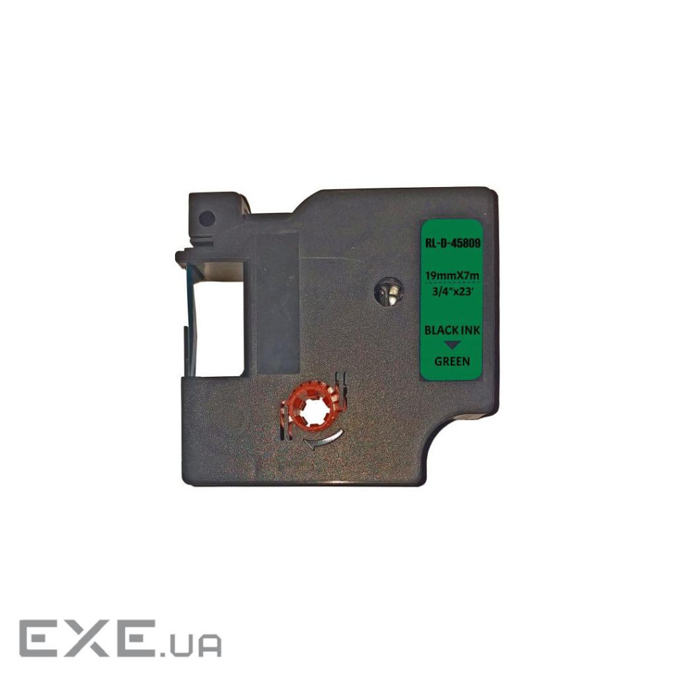 Стрічка для принтера етикеток UKRMARK RL-D-45809P-BK/GR, аналог DYMO S0720890, 19мм х 7м . (CD45809P)