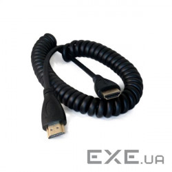 Кабель Extradigital (KBH1810) HDMI-HDMI spiral, 1.2м Black