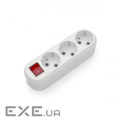 Розетковий блок із заземленням ELECTRUM C-SM-1779 White, 3 розетки