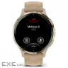 Смарт-годинник Garmin Venu 3S, Fr. Gray + Soft Gold, Leather, GPS (010-02785-55)