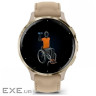 Смарт-годинник Garmin Venu 3S, Fr. Gray + Soft Gold, Leather, GPS (010-02785-55)