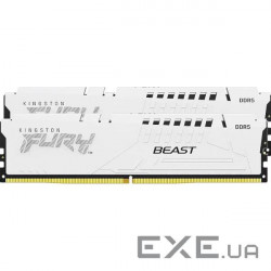 Модуль пам'яті KINGSTON FURY Beast White DDR5 5200MHz 64GB Kit 2x32GB (KF552C40BWK2-64)