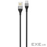 Дата кабель USB 2.0 AM to USB-C 1.0m 2.1A double-side grey XO (NB188-TC-1-GR)