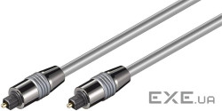 Кабель Goobay аудіо оптичний Toslink 3.0m,D=6.0mm Metal Chrome (75.05.0570-1)