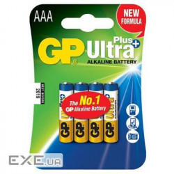 Батарейка Gp AAA LR03 Ultra Plus Alcaline * 4 (24AUP21-SB4 / 4891199203985) (GP24AUP-2UE4)