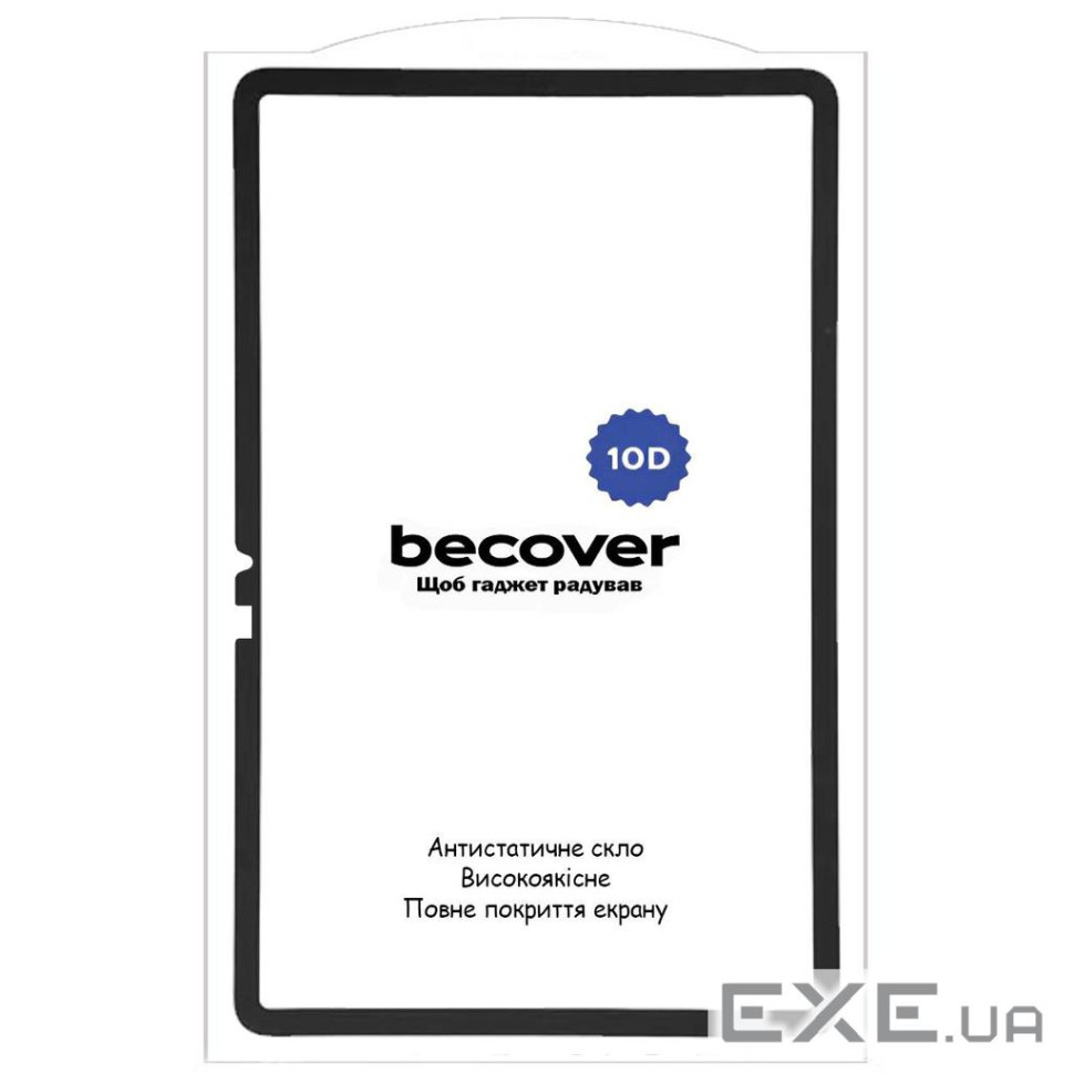 Защитное стекло BeCover 10D для Xiaomi Pad 7 / 7 Pro 11.2" Black (713008)