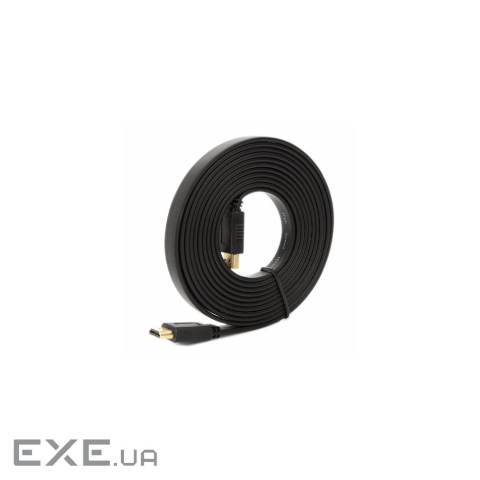 Кабель мультимедійний HDMI M to HDMI M 5.0m V1.4 black Merlion (YT-HDMI(M)/(M)SLIM-5.0m/01072)