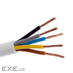 Кабель Одескабель ПВСм H05VV-F 5G2,5 білий, ціна за метр (5136031пвс)
