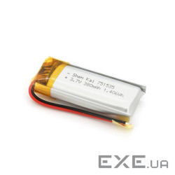 Літій-полімерний акумулятор 7.5*15*35mm (Li-ion 3.7В 350мА&middot,год) (751535) ) (751535)