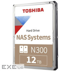 Жорсткий диск 3.5" TOSHIBA N300 Bulk 12TB SATA/512MB (HDWG51CUZSVA)