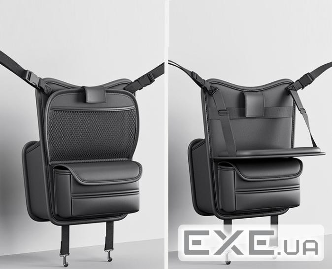 Автомобільний органайзер CABULE між сидіннями, 35x28х15см, двосторонній, кріпленн (CABULE-352815-Bl)