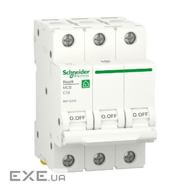 Автоматичний вимикач Schneider Electric RESI9 6kA 3P 16A C (R9F12316)