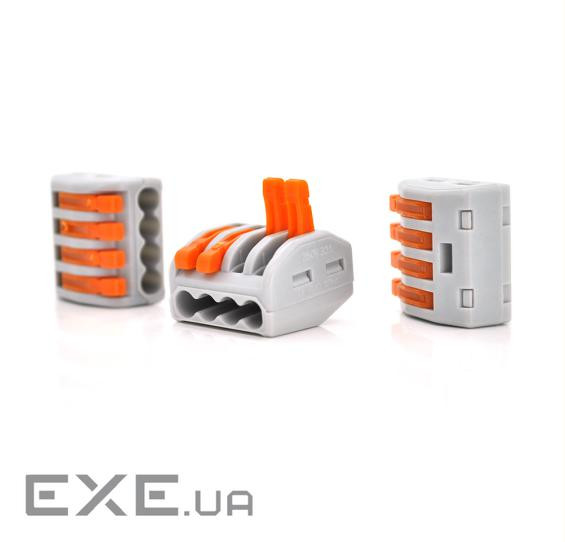 З"єднувач кабелю 4-pin аналог WAGO K222-414, 15штпак Voltronic (K222-414/15) (K222-414 / 15)