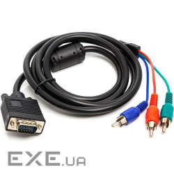 Перехідник VGA (M) to 3*RCA (M), 1080p 1.0m PowerPlant (CA912001)