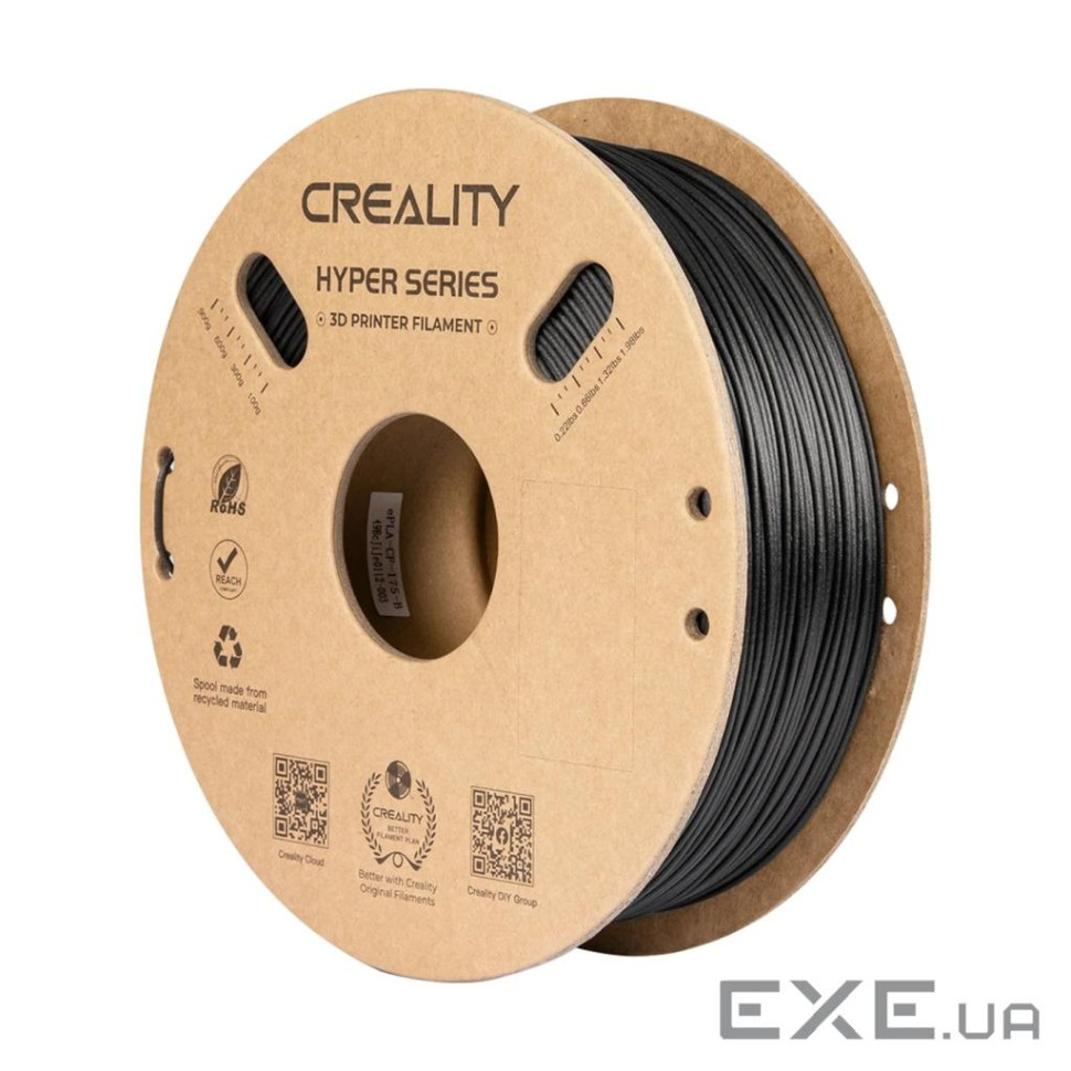 Пластик для 3D-принтера Creality PLA-CF 1кг, 1.75мм, black (3301060015)