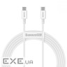 Кабель Baseus Superior Series Fast Charging Data Cable Type-C to Type-C 100W 2m White (CATYS-C02)
