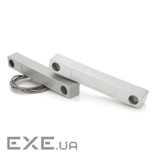 Датчик магнітоконтактний з проводом 30 см MC-58, 106*16*16 мм, алюмінієвий сплав, сірий, під саморіз