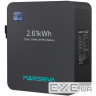 Акумуляторна батарея Marsriva LiFePO4, 12.8V/204Ah, 2.61kWh, настінне кріплення (MR-LFP12-200-WMD)