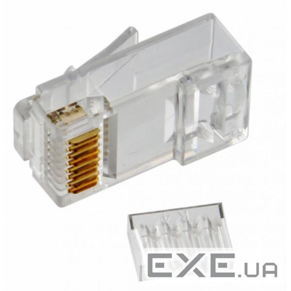 Конектор RJ45 cat.6, з вставкою, 50 шт Merlion (05049)