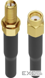 Кабель антенний-підовжувач RF:RP-SMA M/F 5.0m,LMR195 LowLoss Gold Cu,чорний (62.09.8351-1)