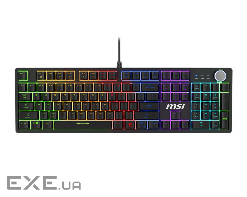 Клавіатура ігрова MSI FORGE GK320 UA Red Switches чорна (FORGE GK320 RED UA)