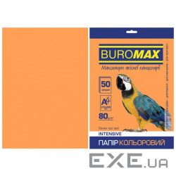 Buromax A paper 4, 80g, INTENSIVE orange, 50sh (BM.2721350-11)