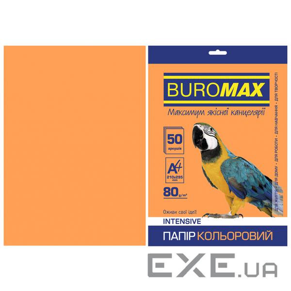 Папір Buromax А4, 80g, INTENSIVE orange, 50sh (BM.2721350-11)