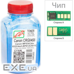 Тонер Canon MF610/630 70г Cyan +chip AHK (1505207)