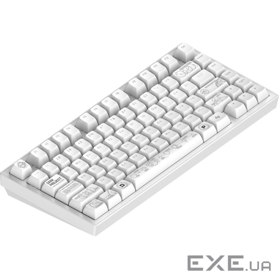 Клавіатура Dark Project ALU81 Terra Nova PBT RGB Mech G3MS Moonstone Wh (DPKB_NOVA_81_ANSI_WHITE_UA)